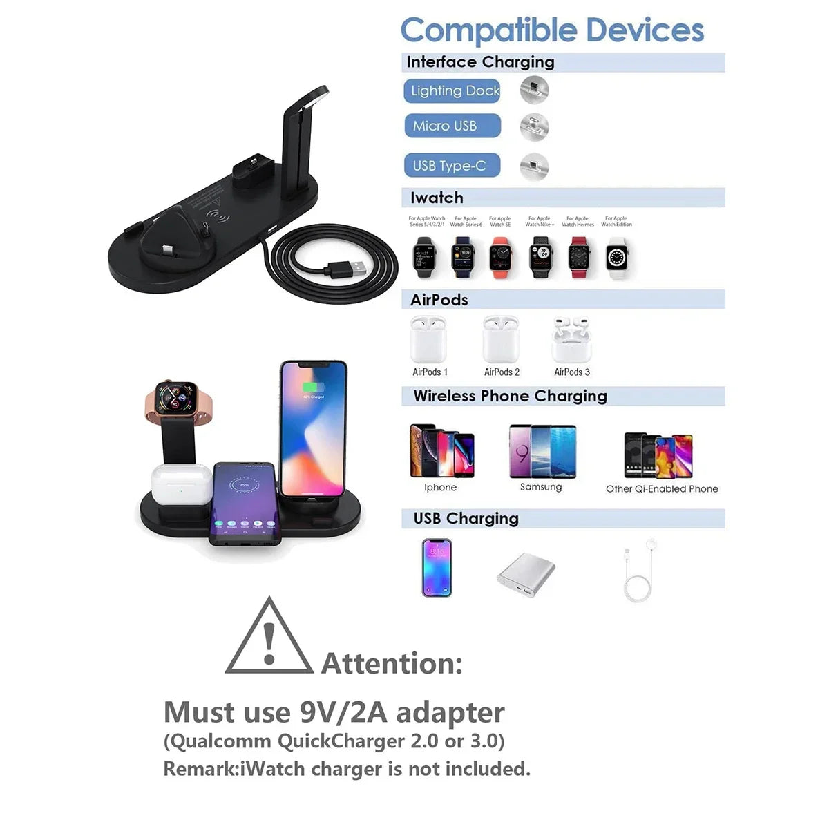 7 In 1 Wireless Charger Stand